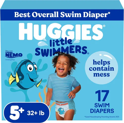 Vista 9 de Huggies Little Swimmers - Pañales de natación desechables, XS (7-18 libras), 12