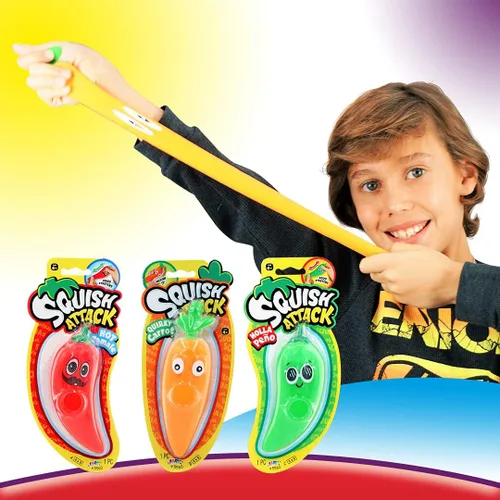 Vista 6 de JA-RU Juguete sensorial elástico de zanahoria blanda (1 unidad) para aliviar el estrés relleno de arena Fidget Autismo. Regalos de Pascua