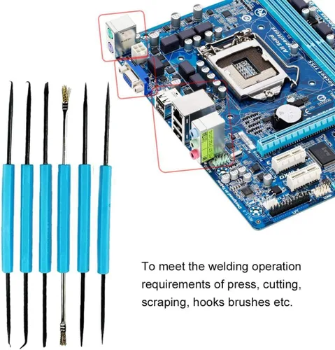 Vista 2 de Treedix Kit de herramientas de reparación de ayuda de soldadura de doble cara de 6 piezas
