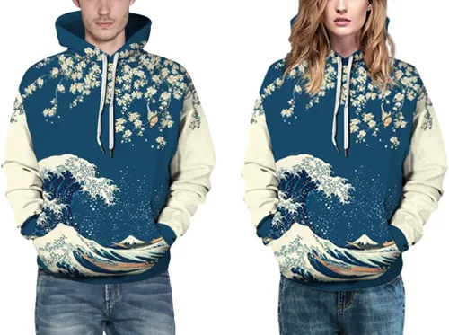 Vista 4 de Chaos World Men's Novelty Hoodie Realistic 3D Print Pullover Unisex Casual Sweatshirt