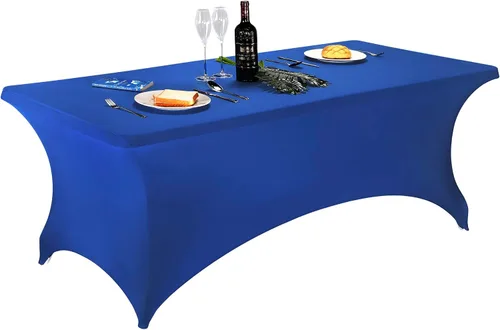 Vista 10 de LZY Mantel de mesa elástico ajustable de elastano para mesa plegable de 4, 6 o 8 pies, mantel rectangular de cóctel, perfecto para fiestas o Manzana