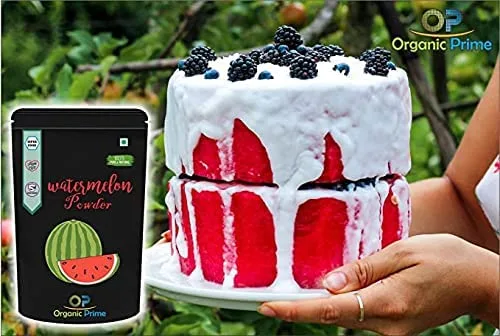 Vista 4 de AOZA Organic Prime - Polvo de sandía Todo natural y secado por pulverización Seco, sin azúcares añadidos ni conservantes - 200 GMBy Organic Prime