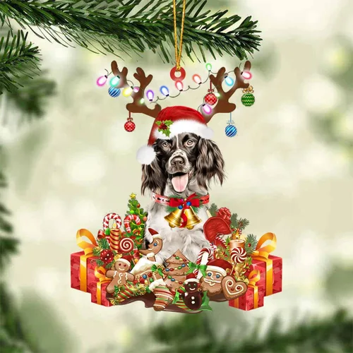 Vista 24 de Nazenti Adorno de Navidad personalizado de reno de Alaskan Malamute – Adorno de perro personalizado para amantes de las mascotas, acrílico plano