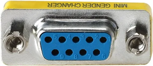 Vista 2 de WOVTE DB9 hembra a hembra Mini cambiador de género adaptador adaptador conector paquete de 2 (VGA/SVGA 9/9)