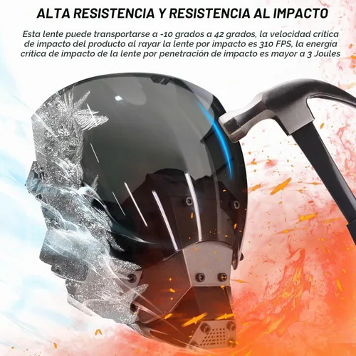 Vista 9 de Máscara punk Airsoft, máscara gótica para disfraz para hombre