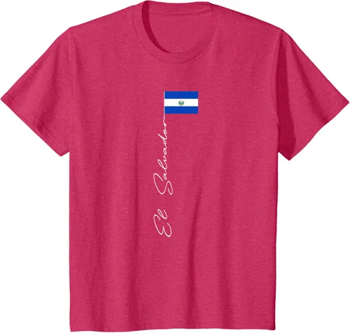 Vista 54 de Camiseta patriótica con bandera de El Salvador, Negro