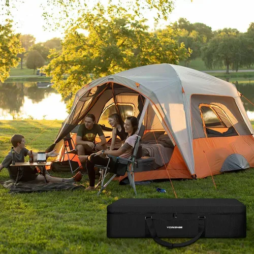 Vista 6 de Bolsa de repuesto para silla de campamento, bolsa extra grande con cremallera de 42 pulgadas, funda de transporte plegable impermeable con correa
