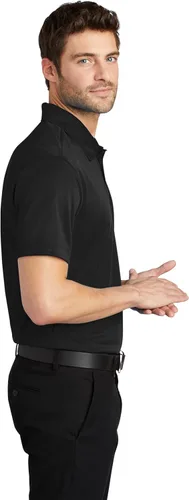 Vista 2 de Port Authority Polo unisex de seda Touch Performance Negro