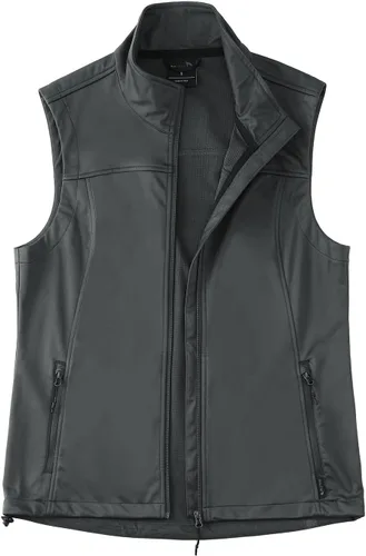 Vista 3 de baleaf Chaleco ligero Softshell sin mangas para mujer, resistente al viento, cuello alto con bolsillos con cremallera, correr, senderismo, golf