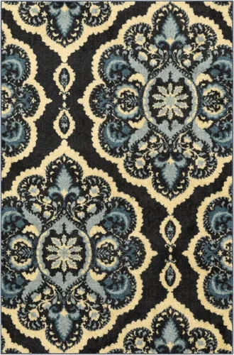Vista 52 de Maples Rugs Vivian Medallion - Alfombra de área, fabricada en Estados Unidos, lavable, antideslizante, alfombra de interior para cocina, entrada