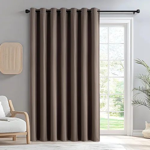 Vista 27 de IGEMAEVE Cortinas opacas para dormitorio con ojales, beige, 52 pulgadas