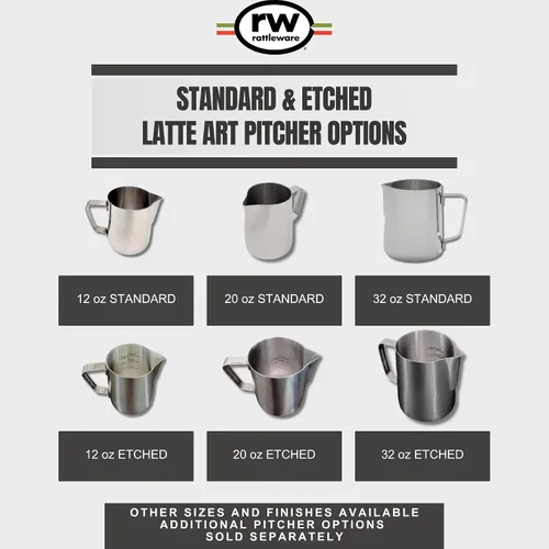 Vista 6 de Rattleware - Jarra de arte con leche de acero inoxidable de 20 onzas
