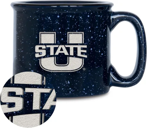 Vista 18 de Rico Industries NCAA Speckle 12oz Laser Engraved Campfire Mug