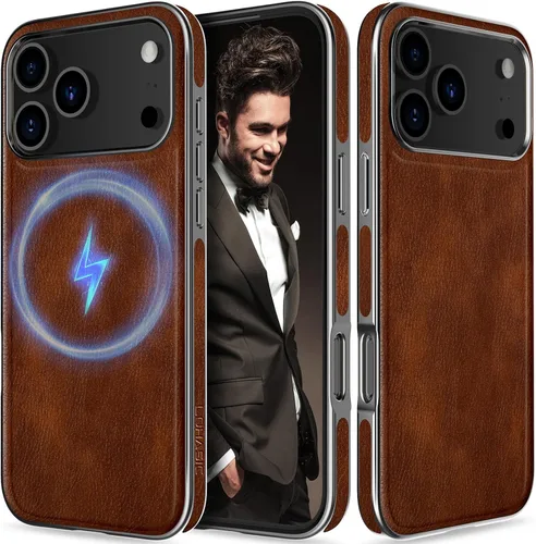 Vista 19 de LOHASIC Funda de piel de lujo para iPhone 18 Pro Max/iPhone 17 Pro Max Beige