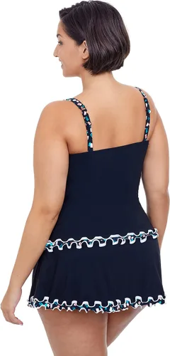 Vista 3 de Profile by Gottex Tankini de natación Gin Fizz con cuello cuadrado y figura completa para mujer