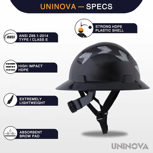 Vista 4 de Casco de seguridad de ala completa, clase eléctrica E, aprobado por ANSI Z89.1, aprobado por la OSHA, cascos de construcción para hombres, adultos