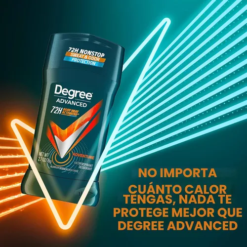 Vista 4 de Degree Men Advanced Protection Desodorante antitranspirante, Adventure, 2.7 oz, paquete de 2 Para días activos, ayuda a mantenerse fresco