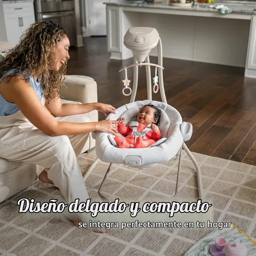 Vista 3 de Graco DuetConnect LX - Columpio y gorila 2 en 1 para bebé, Gales