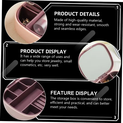 Vista 7 de Holibanna Box jewelry storage box women jewel holder mini jewelry case jewelry storage drawer jewelry case container drawer jewelry organizer joyero