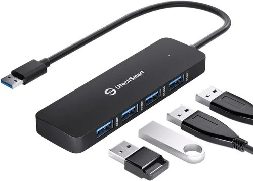 Vista 9 de Adaptador USB C a HDMI dual, concentrador USB C UtechSmart a HDMI 4 puertos