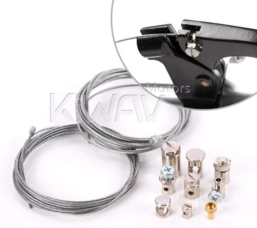 Vista 6 de KiWAV Kit de reparación universal de cable de freno de embrague de acelerador de emergencia para motocicleta, Honda, Yamaha, Kawasaki, Suzuki