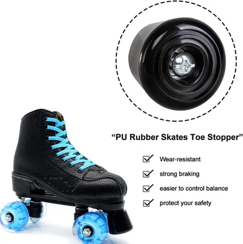 Vista 3 de Tapones de goma PU para patinaje con ruedas, 1 par con tornillos