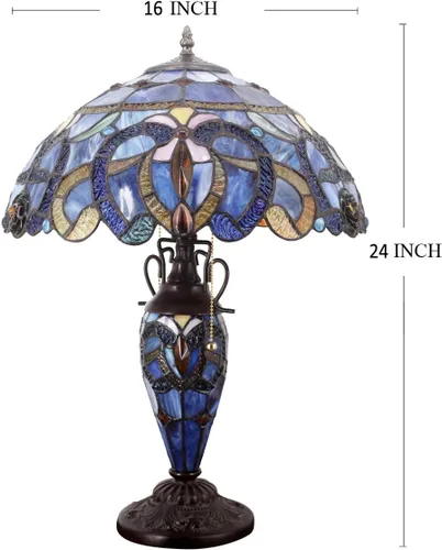 Vista 6 de WERFACTORY Tiffany Lamp Series - Pantalla decorativa para sala de estar y dormitorio