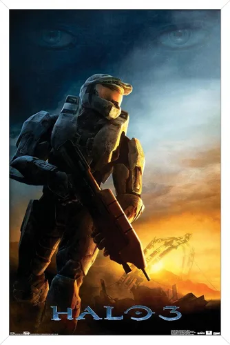 Vista 11 de Trends International Halo 3 - Póster de pared del Despertar, 14.725 x 22.375 pulgadas, versión con marco de madera tipo granero
