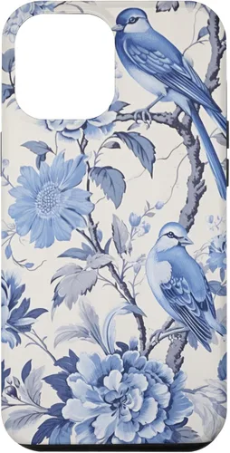 Vista 25 de Chinoiserie Floral Toile Blue and White Case for iPhone 16