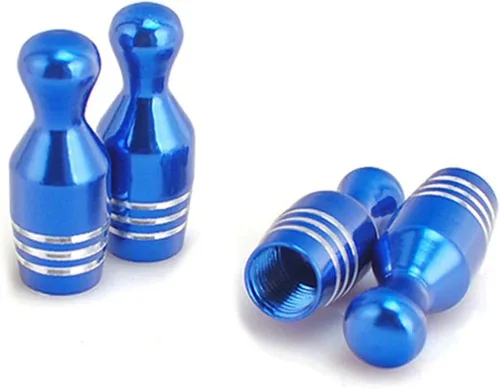 Vista 7 de Tapas de Vástago de Válvula de Neumático de Coche 4 PIEZAS Cubiertas Universales de Vástago Juego de Tapas de Válvula de Neumático de Aluminio
