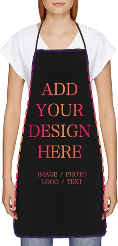Vista 10 de Delantal de cintura personalizado con bolsillos, logotipo de foto personalizado, texto, medio delantal de cocina, delantal de cocina, camarero
