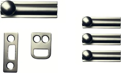Vista 13 de QCAA Perno de superficie de latón macizo, 2", latón pulido, paquete de 1, fabricado en Taiwán