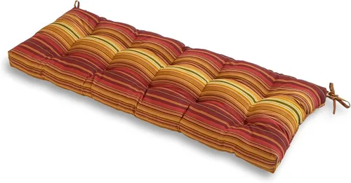 Vista 36 de Greendale Home Fashions Cojín de banco para exteriores de 51 pulgadas, Adobe Stripe