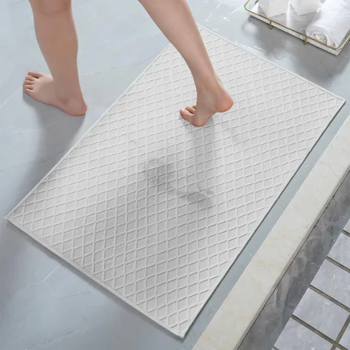 Vista 9 de AMOAMI Alfombra de Baño, Alfombra Ultra Delgada para Baño, Alfombras de Baño con Respaldo de Goma Antideslizantes para Baño, Alfombra de Baño
