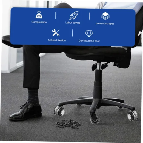 Vista 8 de NUOBESTY 35 Uds. Funda para silla de oficina, accesorios de escritorio para computadora, ruedas para silla de oficina, protector de ruedas