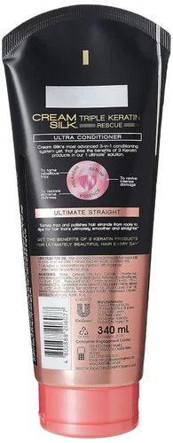 Vista 2 de Cream Silk Triple Keratin Rescue Ultimate Acondicionador Recto 11.5 fl oz
