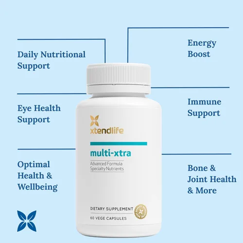 Vista 5 de Xtend-Life, Multi-Xtra, multivitamínico avanzado y suplemento mineral para mujeres, hombres y niños – 42 vitaminas, minerales, antioxidantes