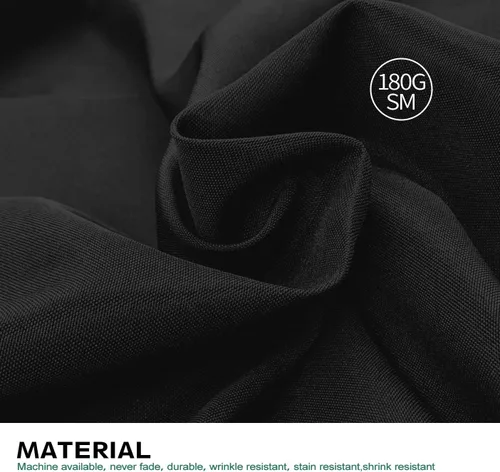 Vista 3 de Surmente Mantel rectangular de poliéster de 60 x 102 pulgadas para bodas, banquetes o restaurantes (negro, paquete de 2)