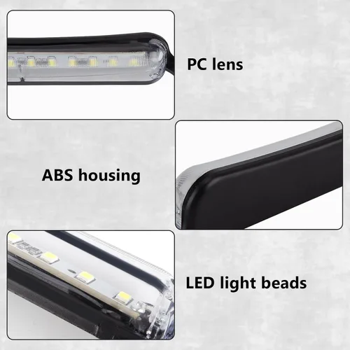 Vista 3 de Luces LED de matrícula de 12 V CC, luz universal de matrícula, conjunto de lámpara de matrícula impermeable, luz LED de placa de repuesto