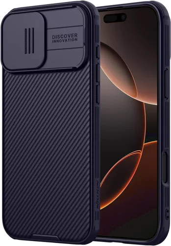 Vista 18 de Nillkin Funda para iPhone 16 con cubierta deslizante para cámara, [protección mejorada de lente de cámara] Funda protectora delgada a prueba