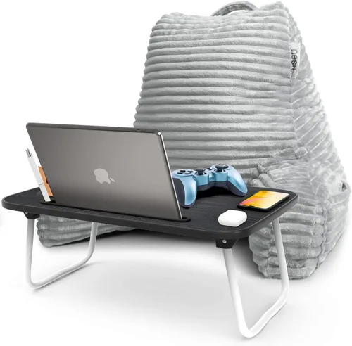 Vista 33 de Nestl Almohada de lectura para niños y adolescentes con espuma viscoelástica triturada, almohadas de respaldo de felpa de corte lujoso para leer