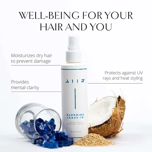 Vista 3 de AIIR Sapphire - Acondicionador sin enjuague – Desenredante ligero e hidratante, hidrata el cabello seco dañado, domina el encrespamiento