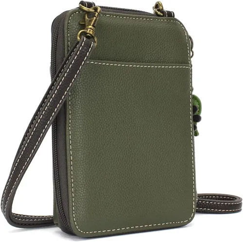 Vista 4 de CHALA Cartera cruzada para teléfono celular, bolso de mano multicolor de piel sintética para mujer con correa ajustable