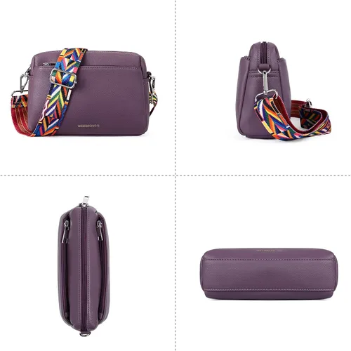 Vista 5 de WESTBRONCO Bolsos cruzados pequeños para mujer, bolsos de hombro, cartera con correa ajustable