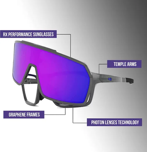 Vista 6 de Hot Buttered HB - Gafas de sol PRESTO 3 en 1 para mujeres y hombres, marco RX + clip + lente casual, protección UV, deportes al aire libre