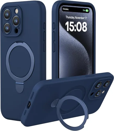 Vista 16 de CellEver Funda magnética fuerte para iPhone 14 Pro Max [para carga MagSafe] [protección de cámara] protección de alta resistencia, funda de silicona
