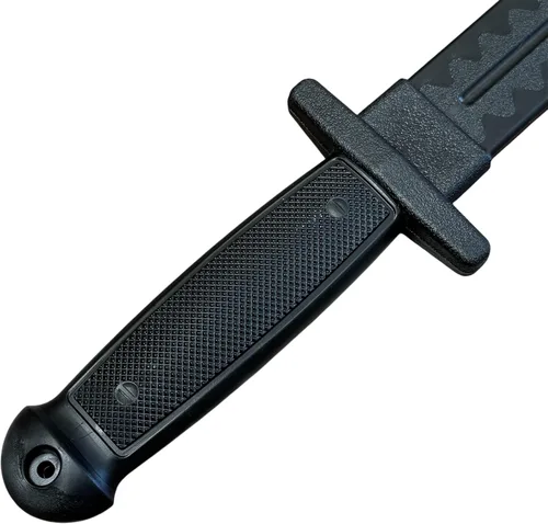 Vista 2 de E-BOGU Cuchillo táctico de entrenamiento de polipropileno negro (12")