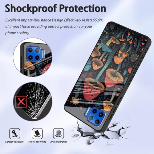 Vista 32 de Funda para Motorola Moto Edge 2022, cubierta trasera de vidrio templado con protector de pantalla, funda protectora a prueba de golpes para Motorola