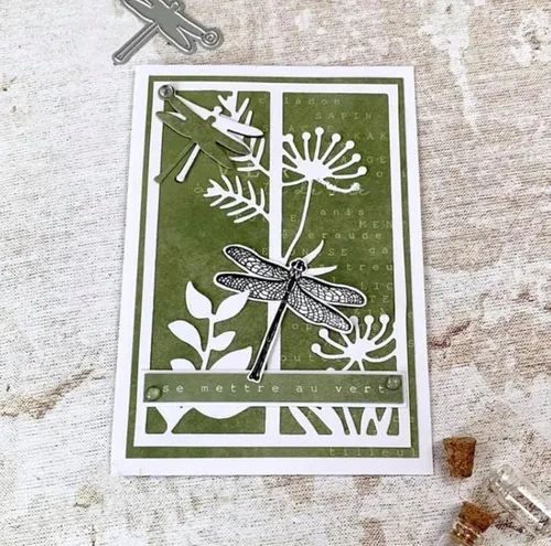 Vista 5 de 2 troqueles rectangulares de metal de hojas de flores, hojas de flores, plantillas de corte de boda para manualidades, álbumes de recortes, fotos