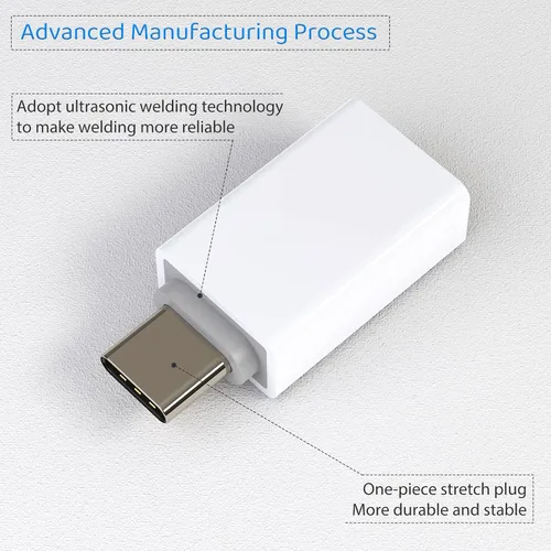 Vista 4 de Adaptador USB C a USB 1, adaptador USB-C macho a USB 3.0 hembra para MacBook Pro 2021/2020 iMac iPad Pro/mini 6 Pixel 6 5 4 xl USB C cargador